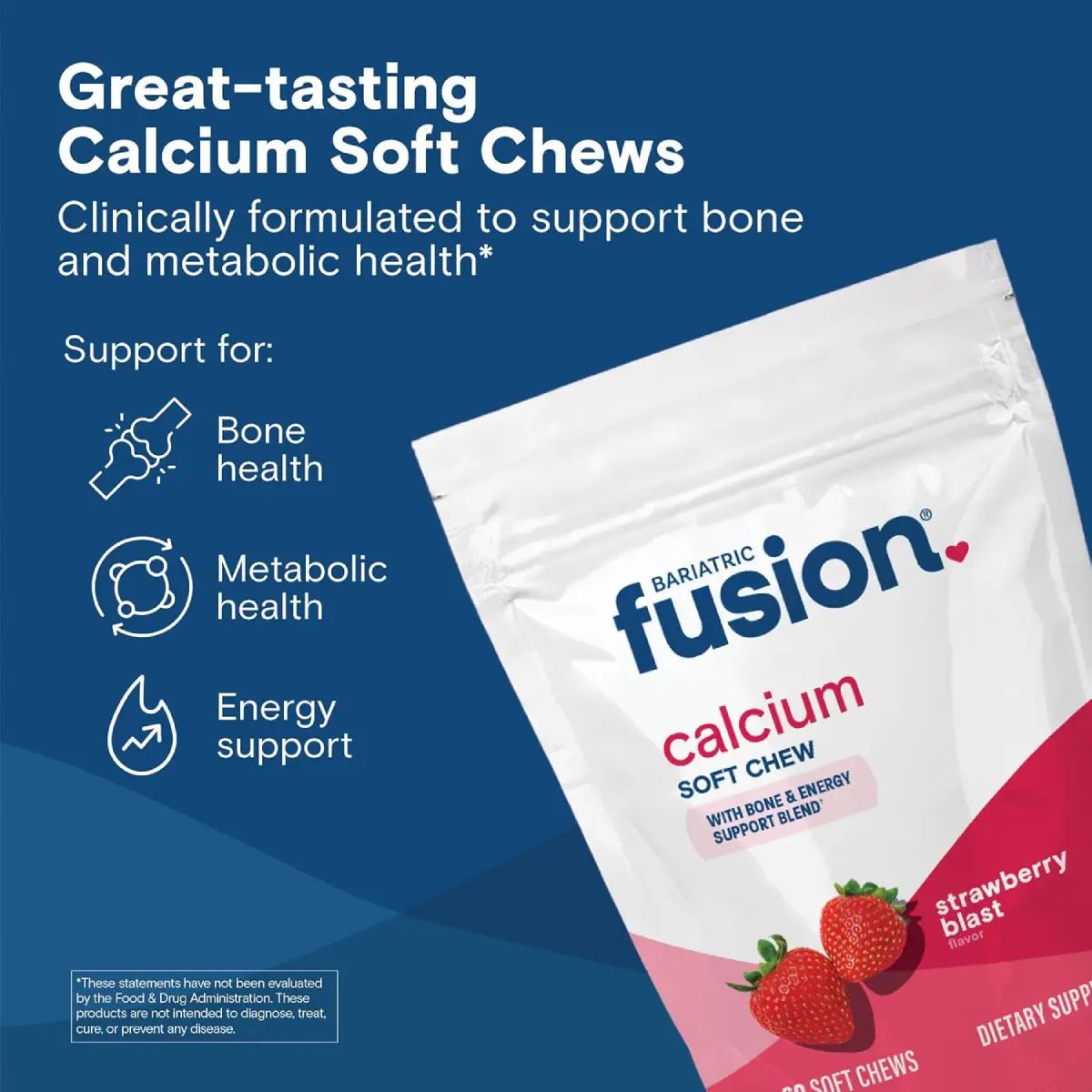 Bariatric Fusion® Calcio 60 Masticables Sabor Fresa - Hi Vitamins
