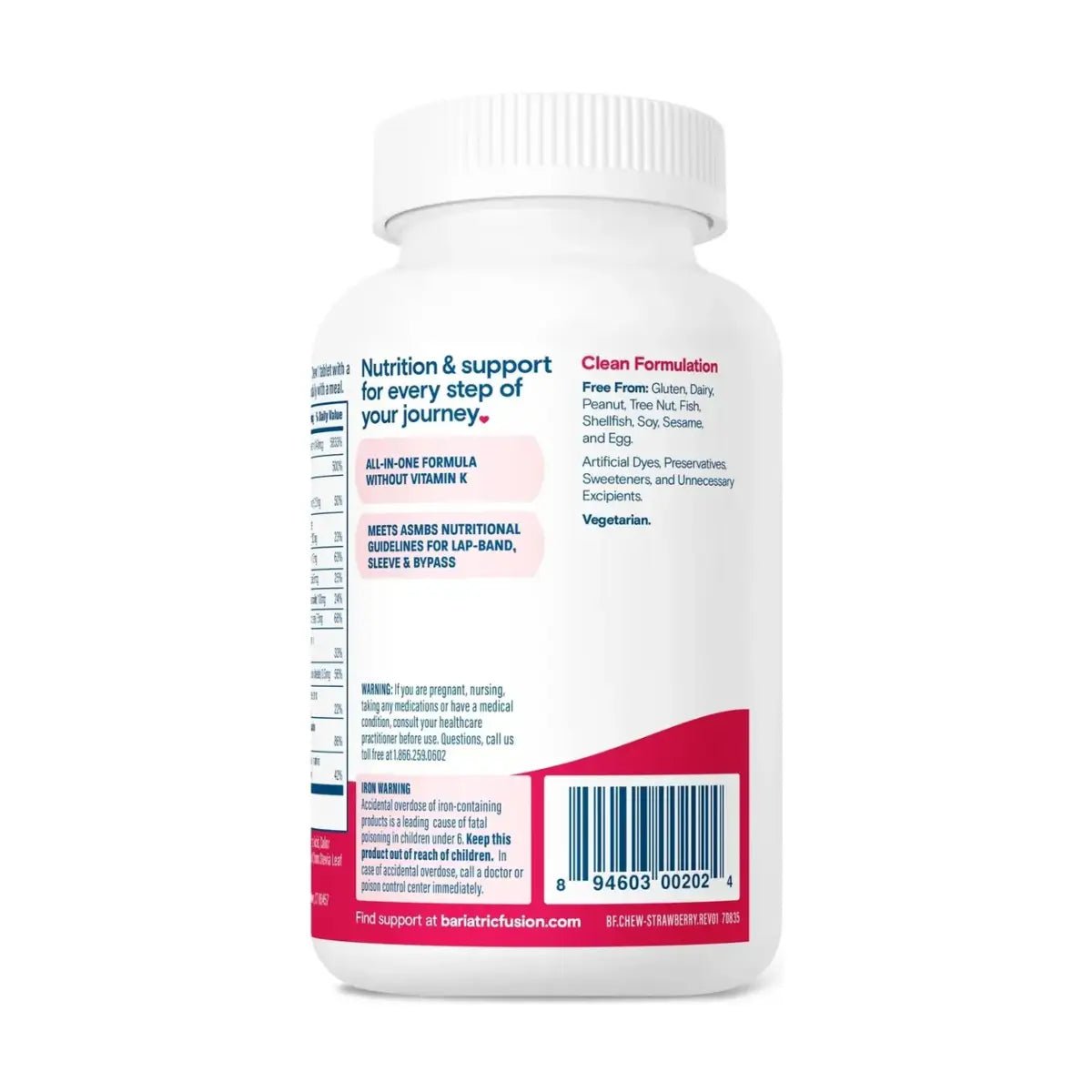 Bariatric Fusion® Complete Vitamin & Mineral 120 Tabletas Sabor Fresa - Hi Vitamins