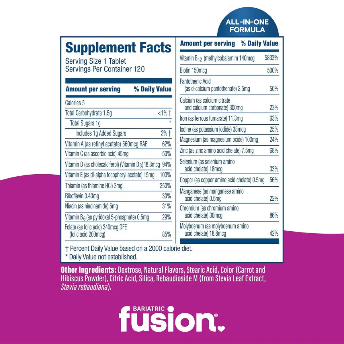 Bariatric Fusion® Multivitamínico 120 Masticables sabor Frutos Rojos - Hi Vitamins