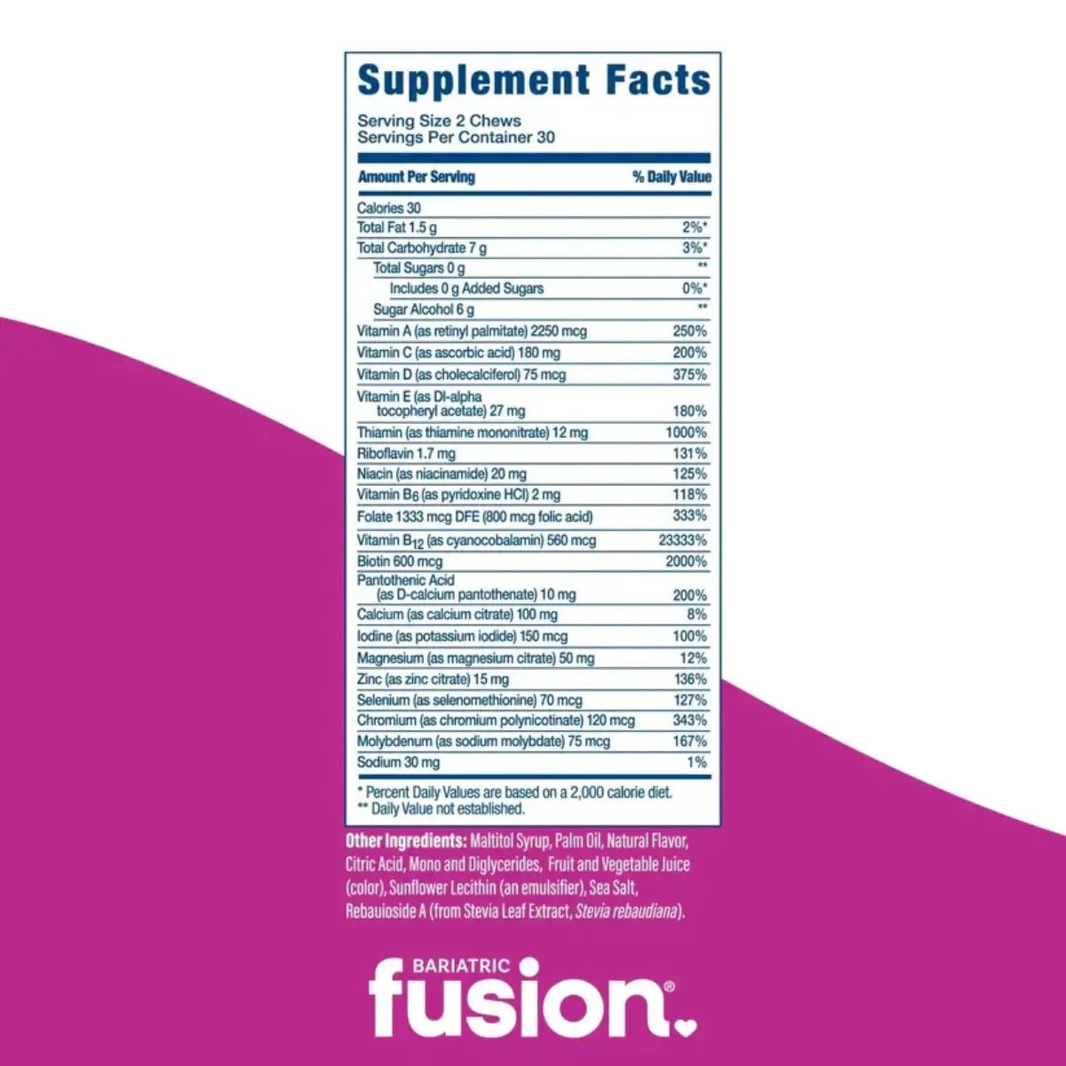 Bariatric Fusion® Multivitamínico 60 Masticables Sabor Frutos Rojos - Hi Vitamins