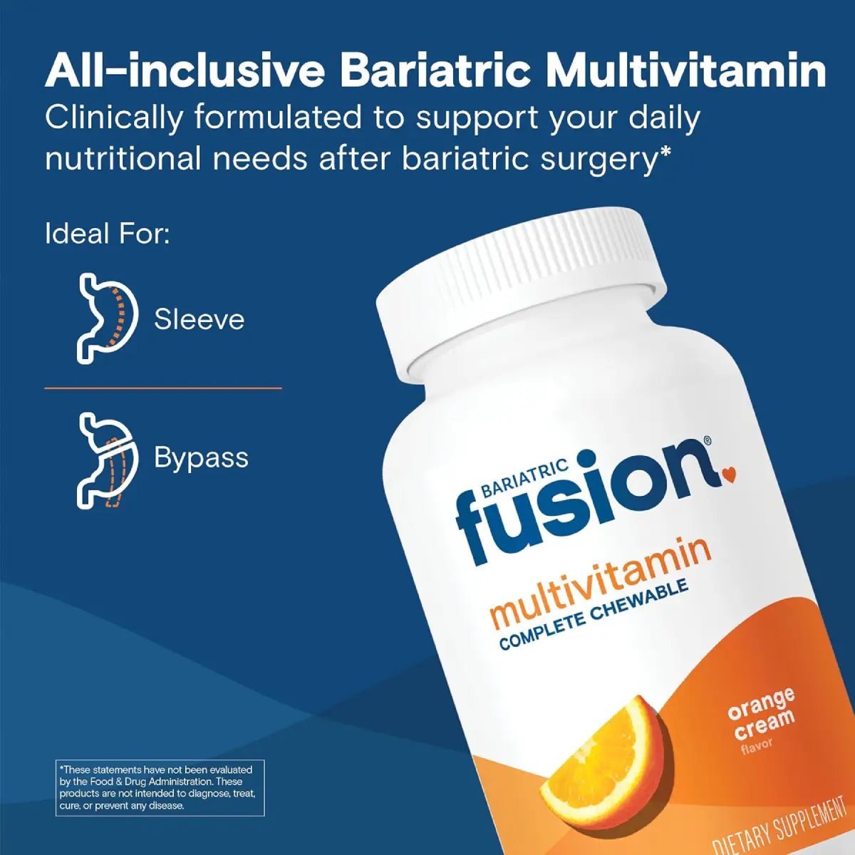 Bariatric Fusion® Multivitamínico Completo 120 Tabletas Sabor Crema de Naranja - Hi Vitamins