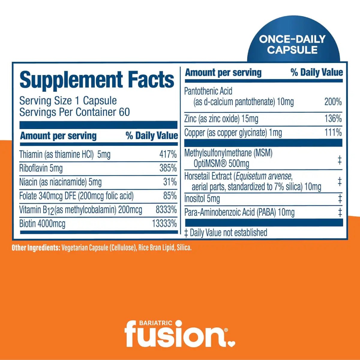 Bariatric Fusion® Hair, Skin & Nails Rejuvenecedor 60 Cápsulas - Hi Vitamins