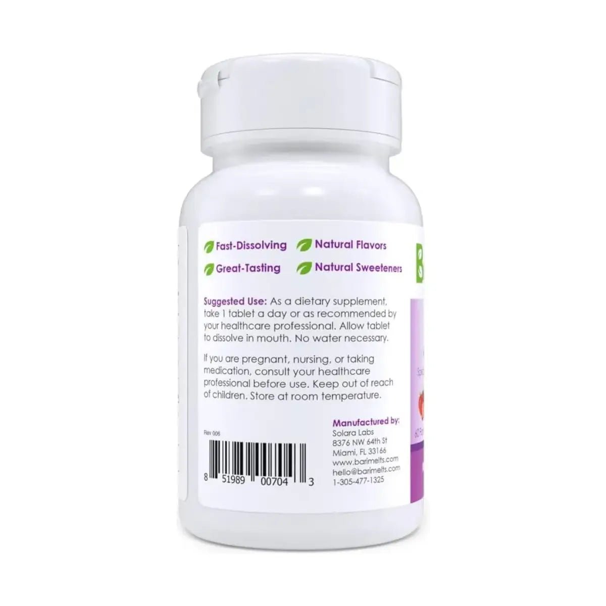 Barimelts® ADEK Sabor Fresa 60 Tabletas - Hi Vitamins