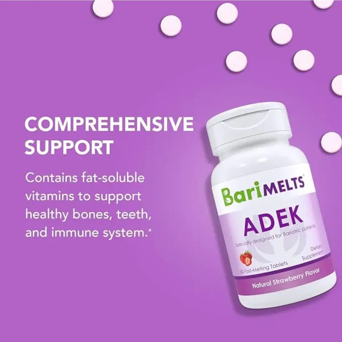 Barimelts® ADEK Sabor Fresa 60 Tabletas - Hi Vitamins