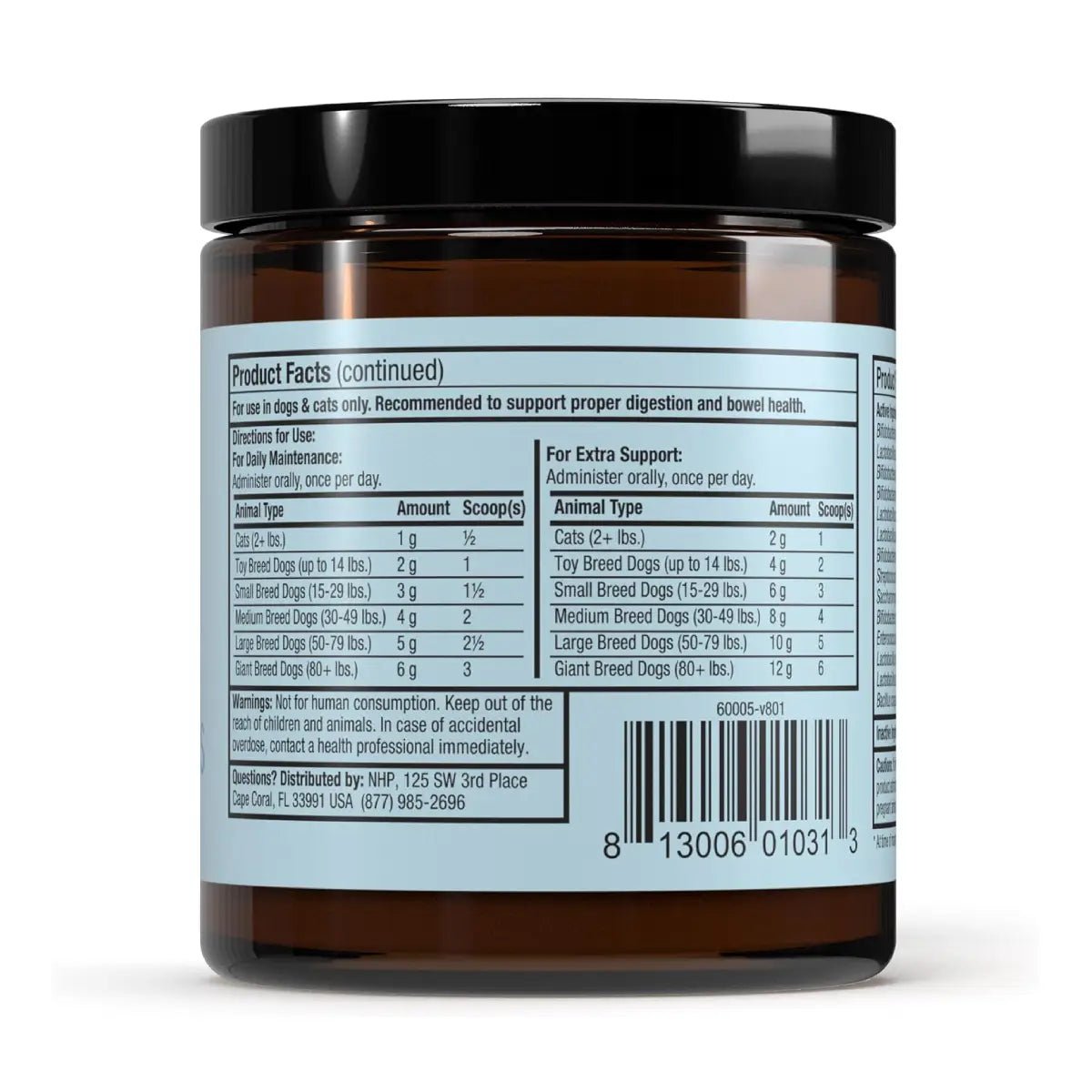 Bark & Whiskers Complete Probiotics para Mascotas 3.17 Oz 90 G - Hi Vitamins