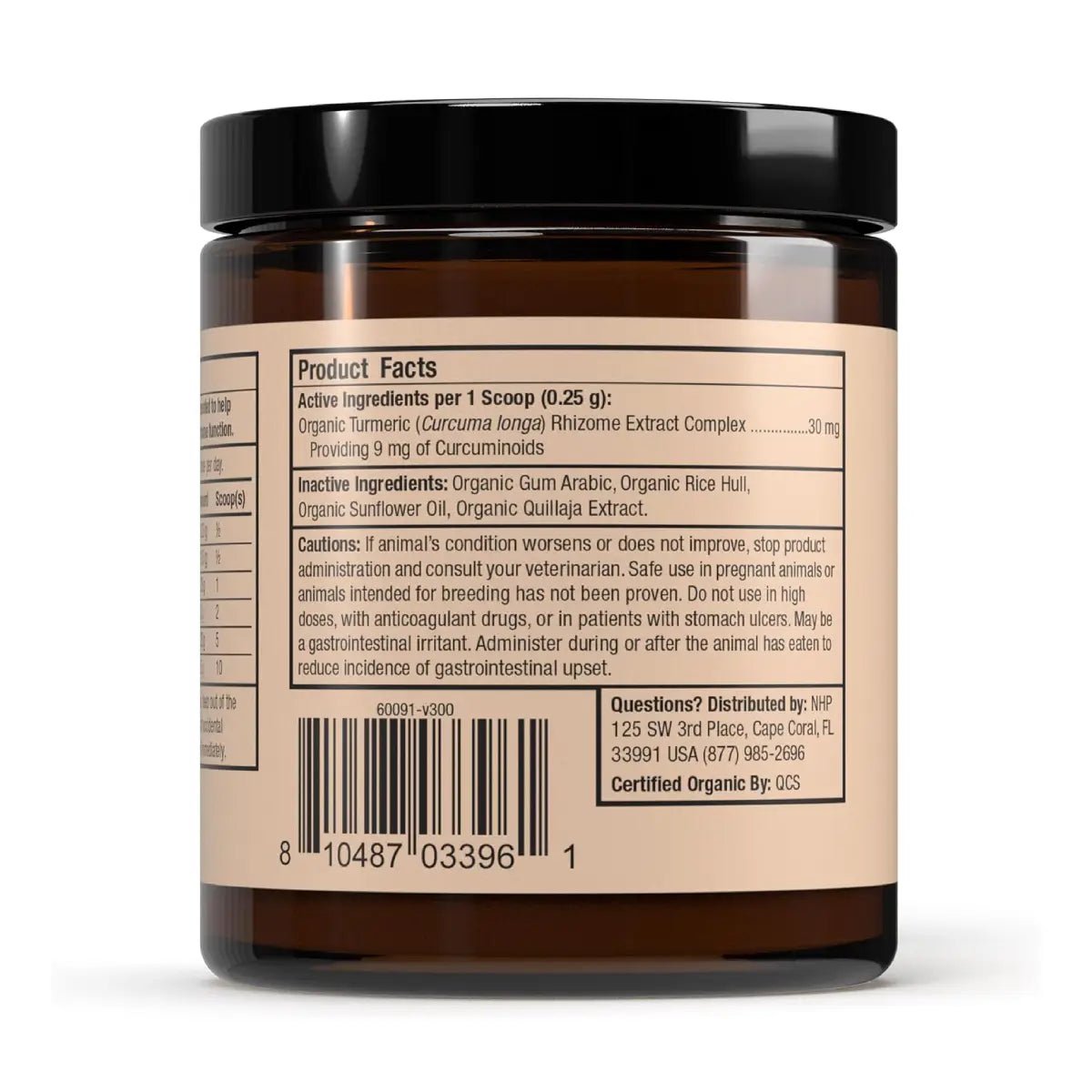 Bark & Whiskers Cúrcuma Orgánica para Mascotas 2.64 Oz 75 G - Hi Vitamins