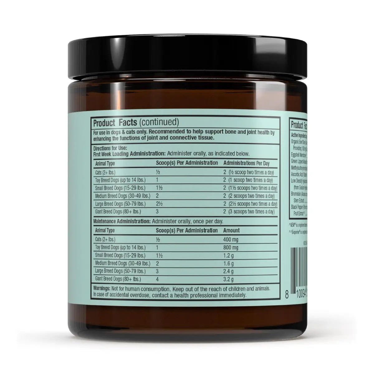 Bark & Whiskers Joint Support para Mascotas 1.69 Oz 48 G - Hi Vitamins