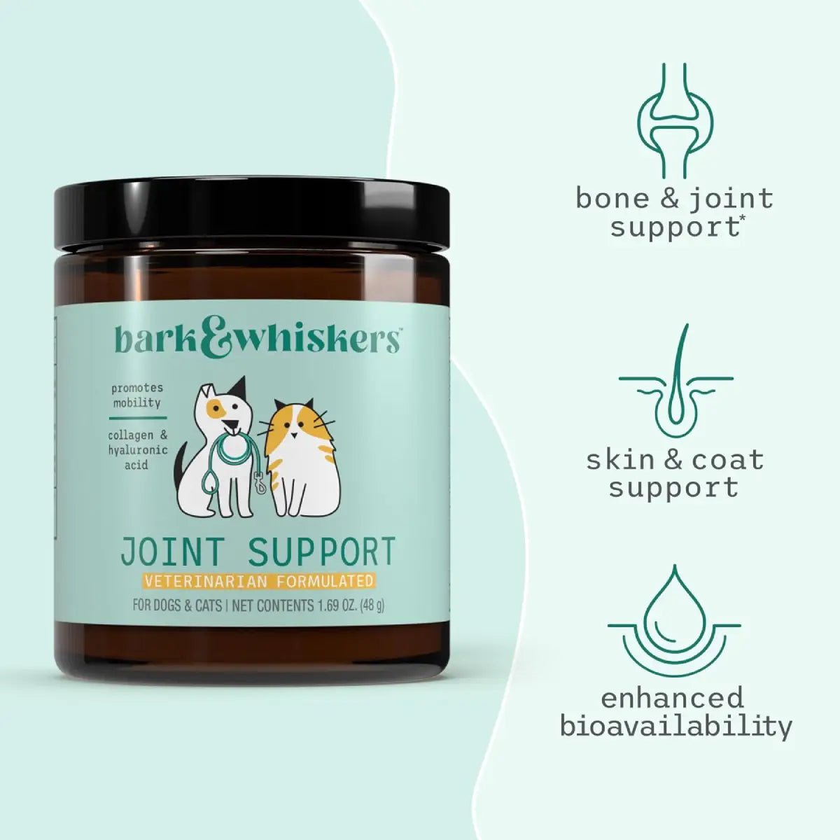 Bark & Whiskers Joint Support para Mascotas 1.69 Oz 48 G - Hi Vitamins