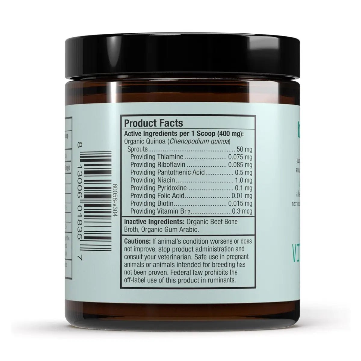 Bark & Whiskers Organic Vitamina B Complex para Mascotas 0.85 Oz 24 G - Hi Vitamins