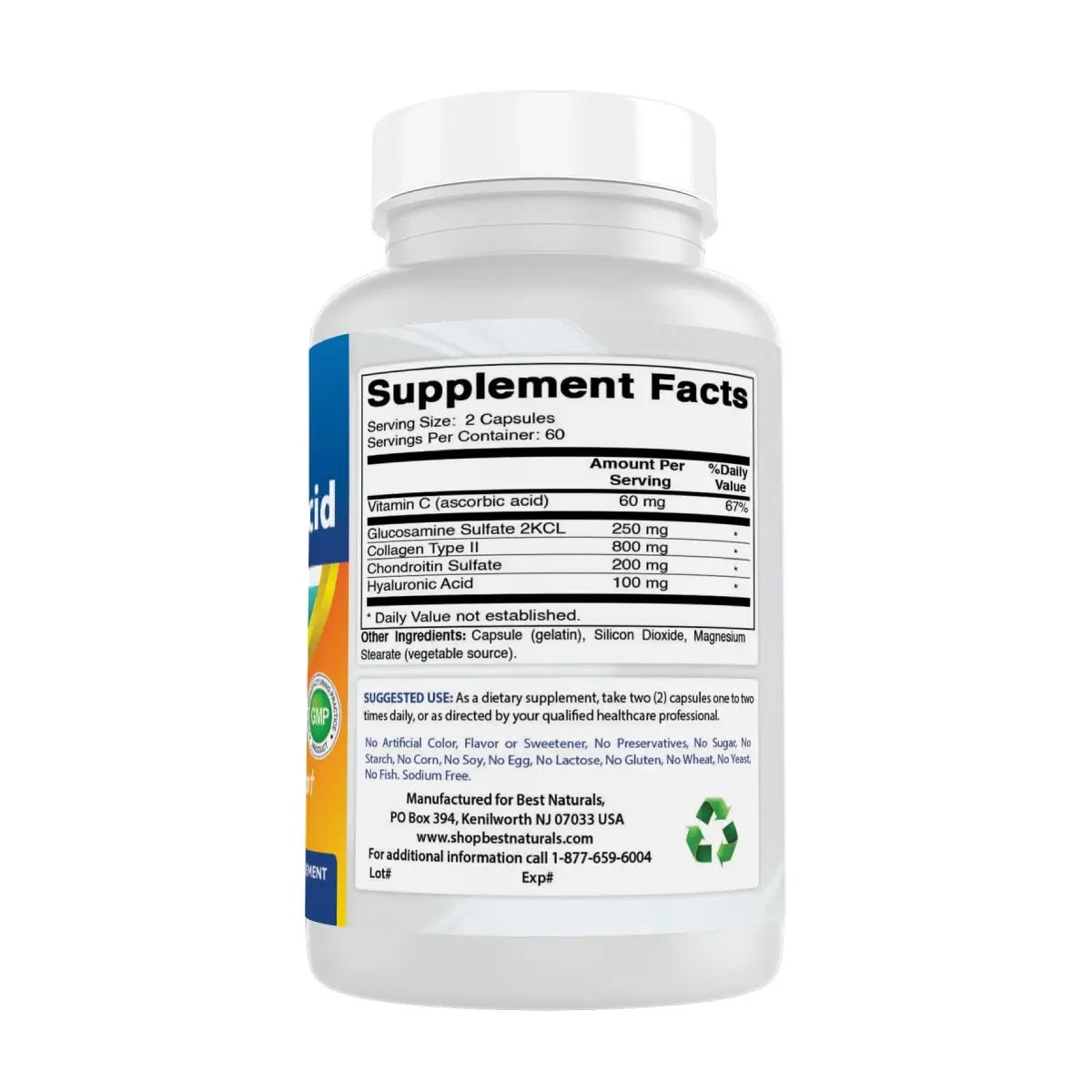 Best Naturals Ácido Hialurónico 100 Mg 120 Cápsulas - Hi Vitamins