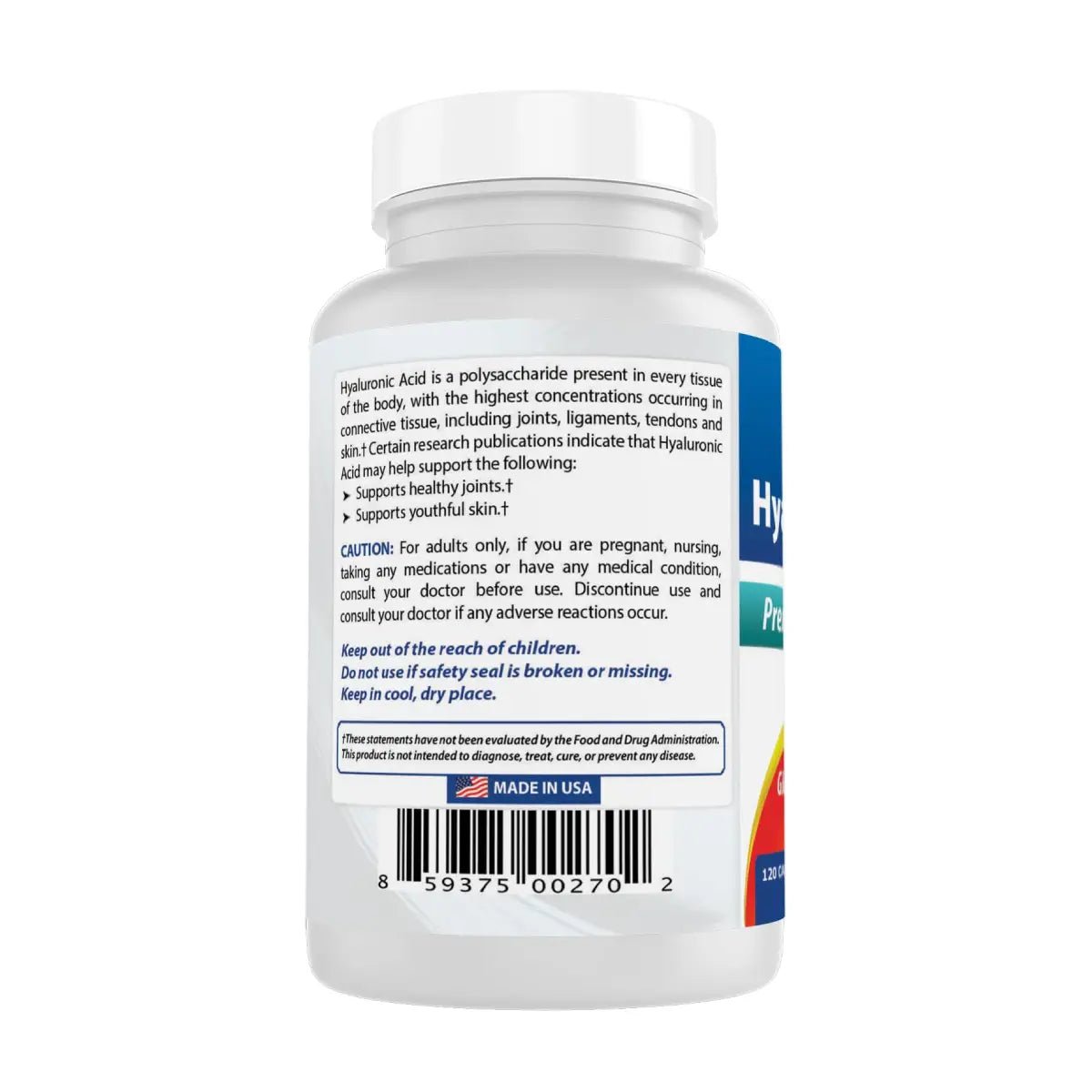 Best Naturals Ácido Hialurónico 100 Mg 120 Cápsulas - Hi Vitamins
