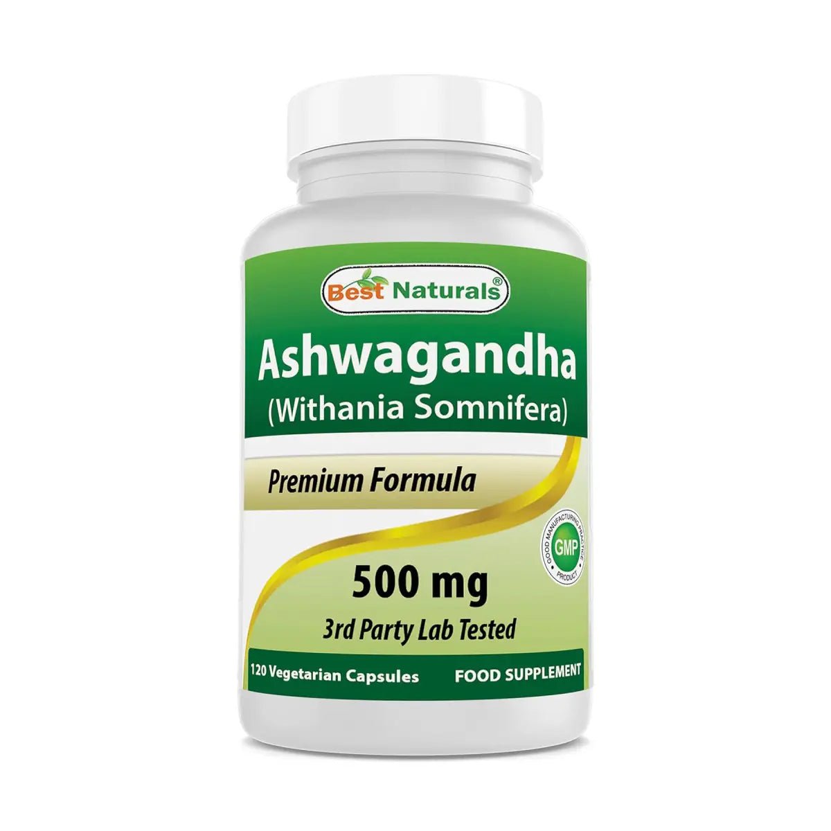 Best Naturals Ashwagandha 500 Mg 120 Cápsulas - Hi Vitamins