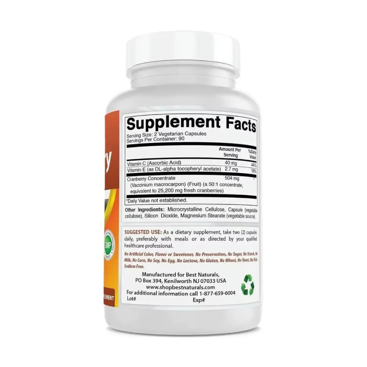Best Naturals Cranberry Concentrate 12600 Mg 180 Cápsulas - Hi Vitamins