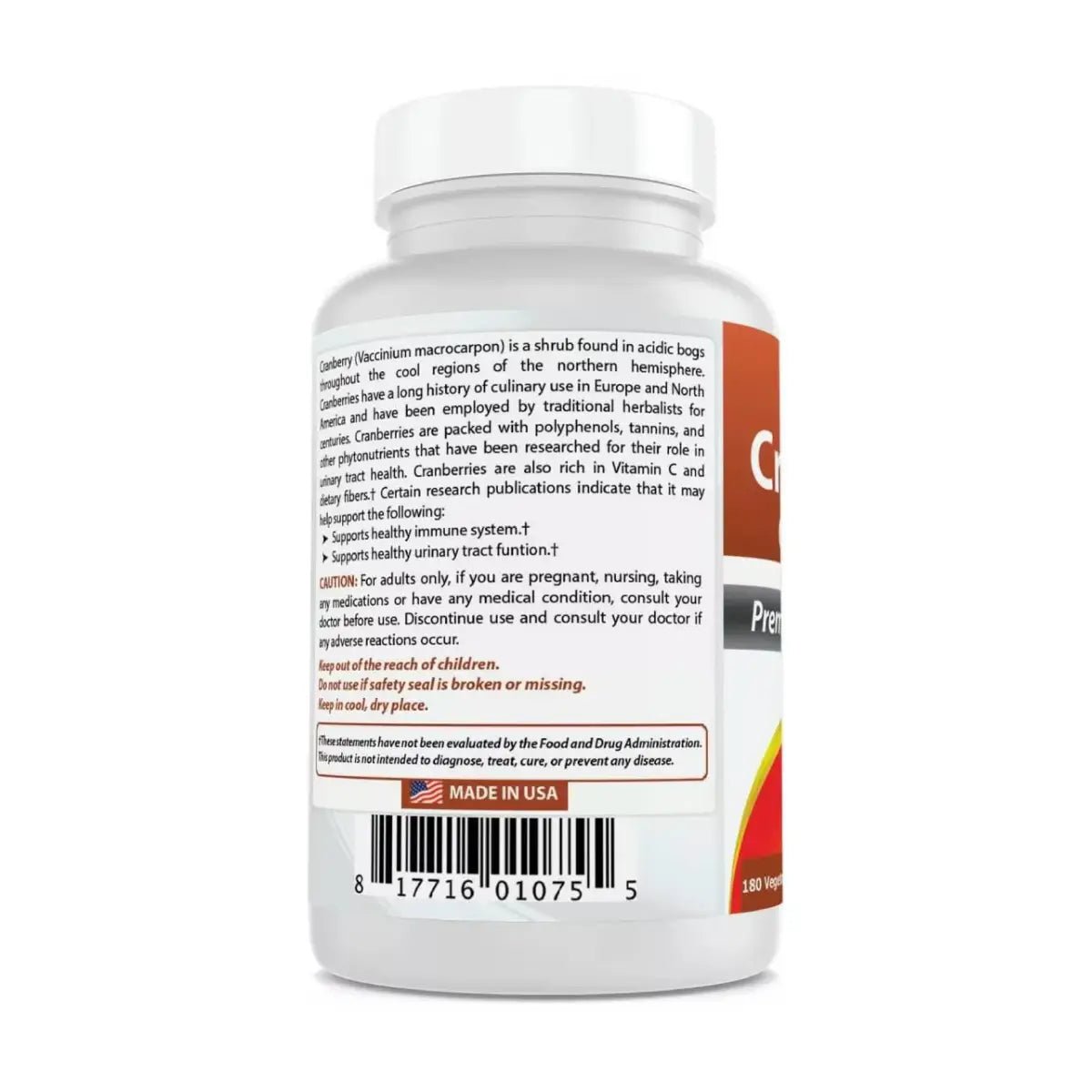 Best Naturals Cranberry Concentrate 12600 Mg 180 Cápsulas - Hi Vitamins