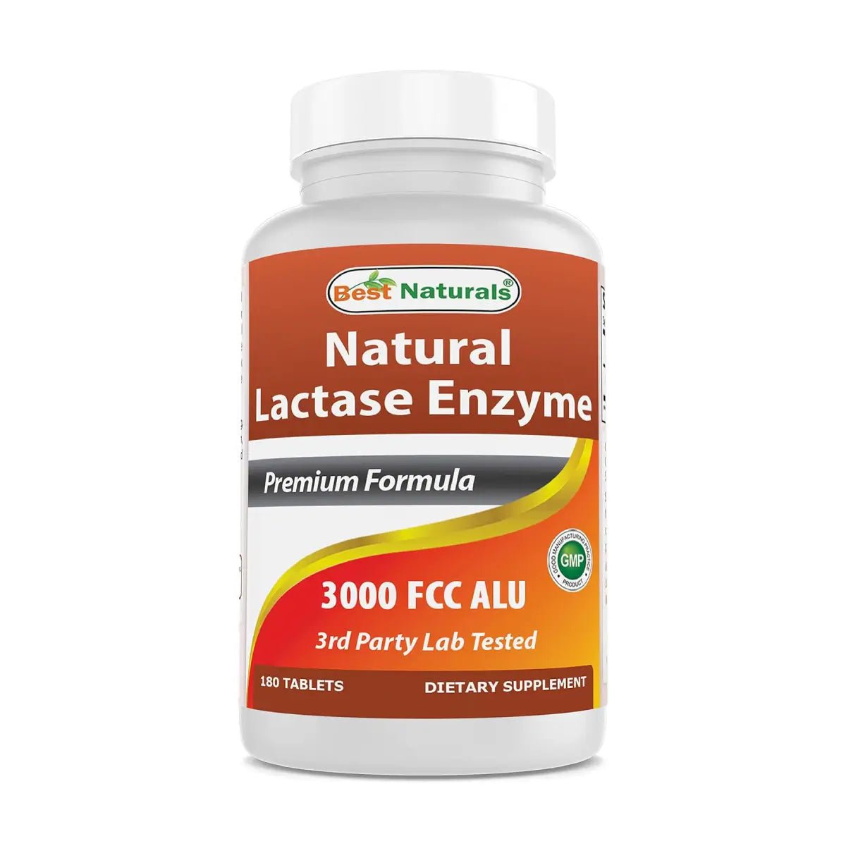 Best Naturals Enzima Lactasa Natural 3000 FCC ALU 180 Tabletas - Hi Vitamins