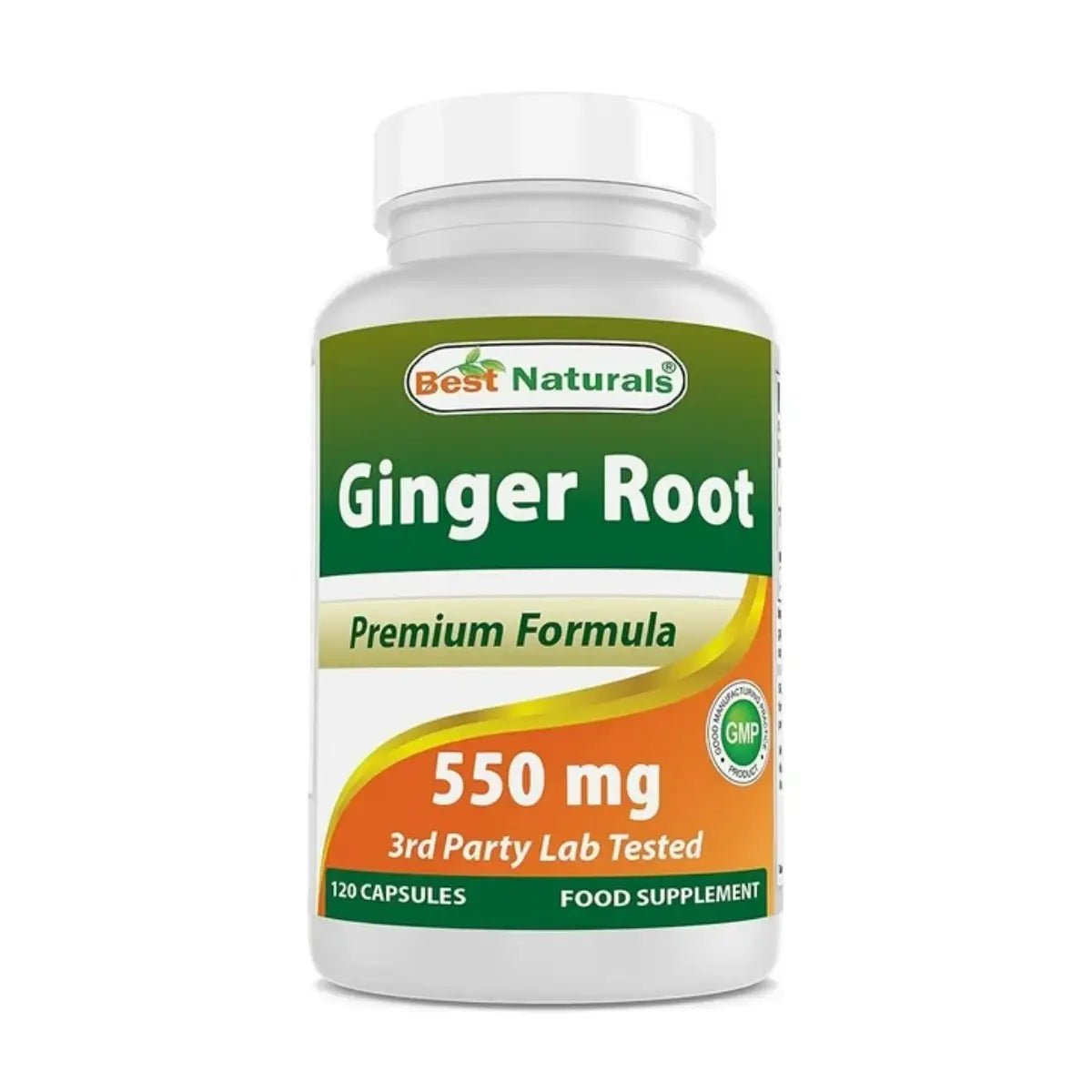 Best Naturals Ginger Root 550 Mg 120 Cápsulas - Hi Vitamins