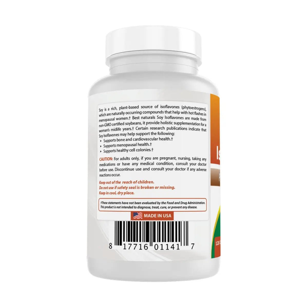 Best Naturals Isoflavonas de Soja 750 Mg 120 Cápsulas - Hi Vitamins