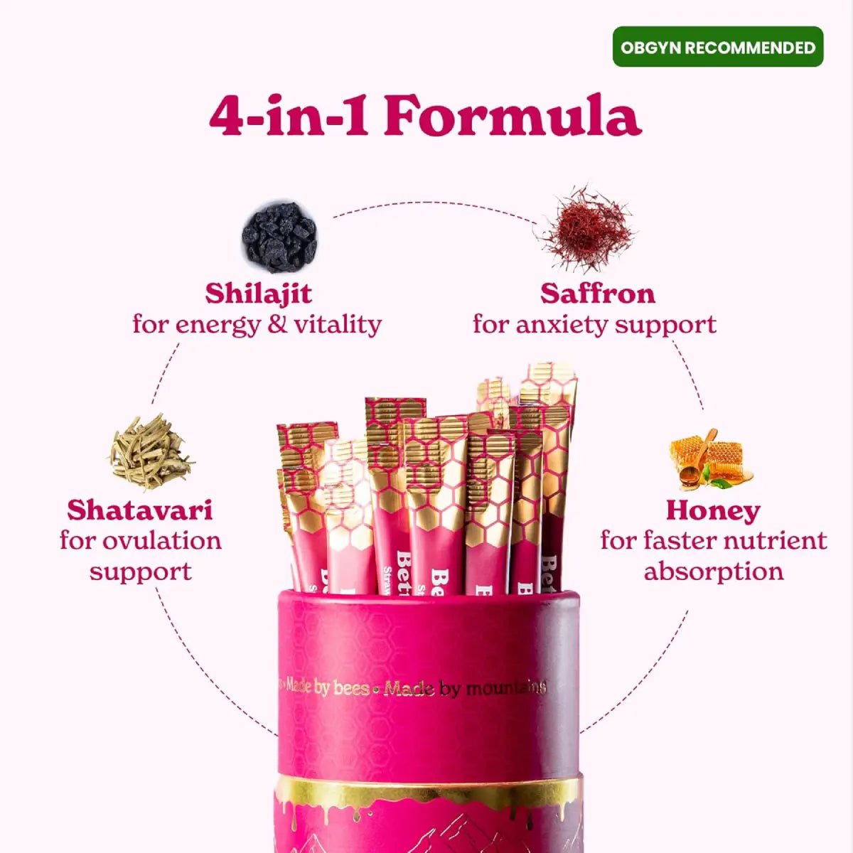 BetterAlt She - lajit Honey Sticks 30 Sticks Strawberry - Hi Vitamins