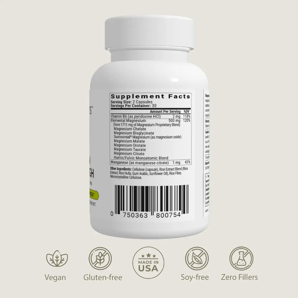 BiOptimizers Magnesium Breakthrough 60 Cápsulas - Hi Vitamins