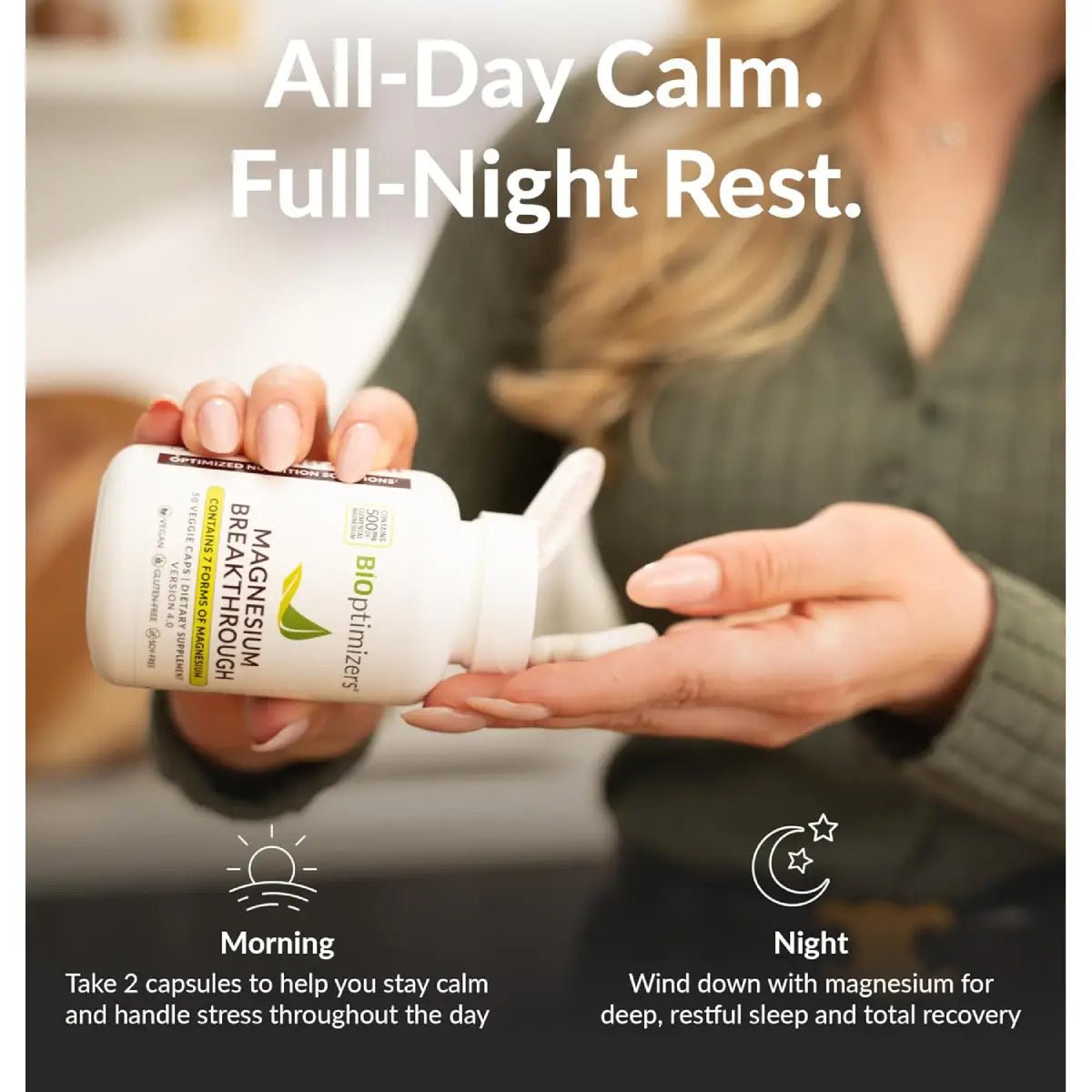 BiOptimizers Magnesium Breakthrough 60 Cápsulas - Hi Vitamins