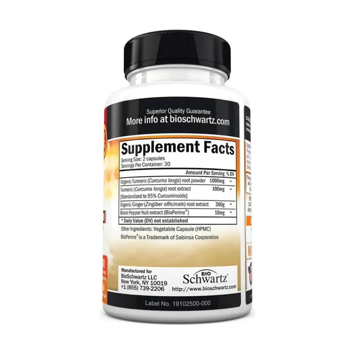 Bio Schwartz Turmeric + Ginger 60 Cápsulas - Hi Vitamins