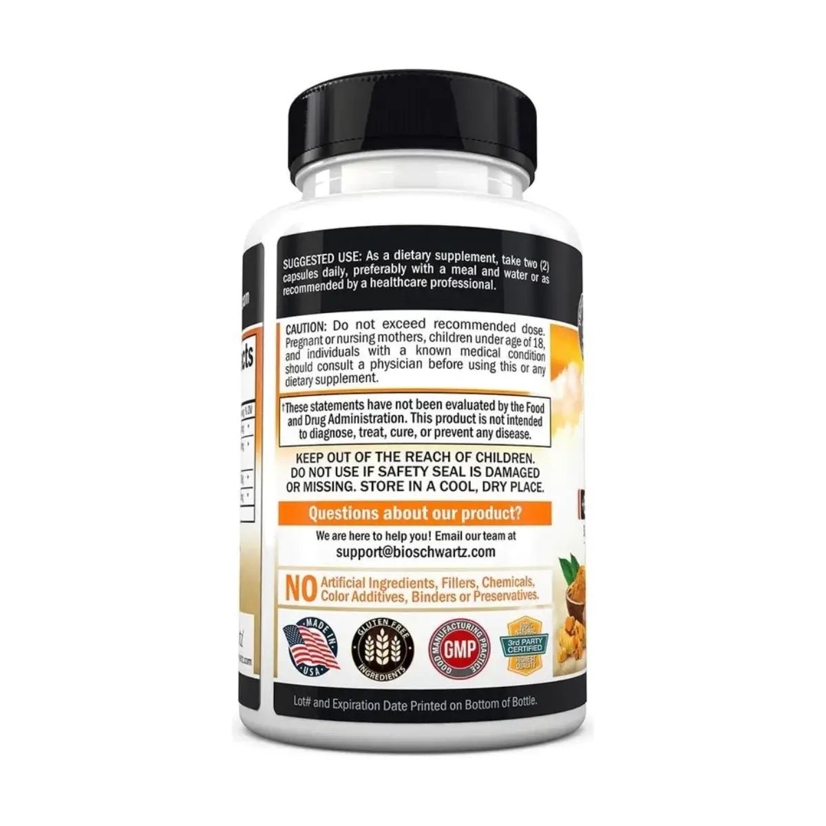 Bio Schwartz Turmeric + Ginger 60 Cápsulas - Hi Vitamins