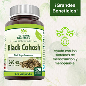 HERBAL SECRETS® BLACK COHOSH 540MG 120 CAPSULES