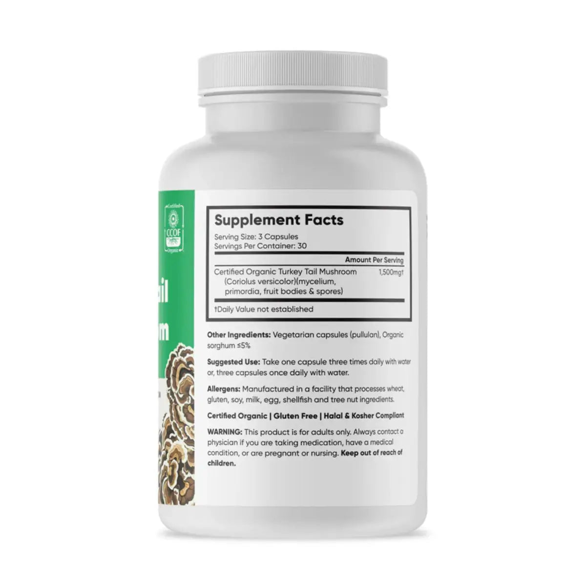 Brain Forza Turkey Tail Mushroom 90 cápsulas – Apoyo inmunológico - Hi Vitamins