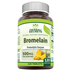 HERBAL SECRETS® BROMELAIN 500MG 120 TABLETS