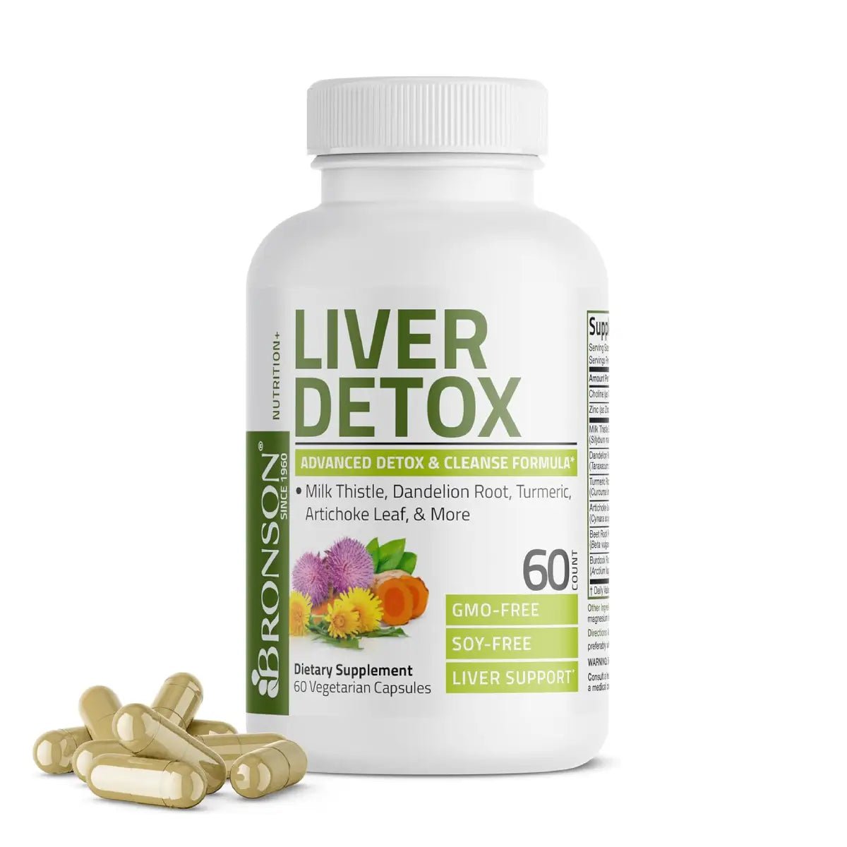 Bronson Apoyo en Desintoxicación de Hígado 60 Cápsulas - Hi Vitamins