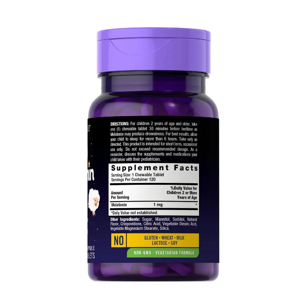 Carlyle Kid's Melatonina 1 Mg 120 Tabletas Sabor Frutal - Hi Vitamins