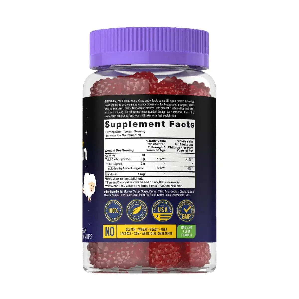 Carlyle Kid's Melatonina 1 Mg 70 Gomitas Sabor a Frutas - Hi Vitamins