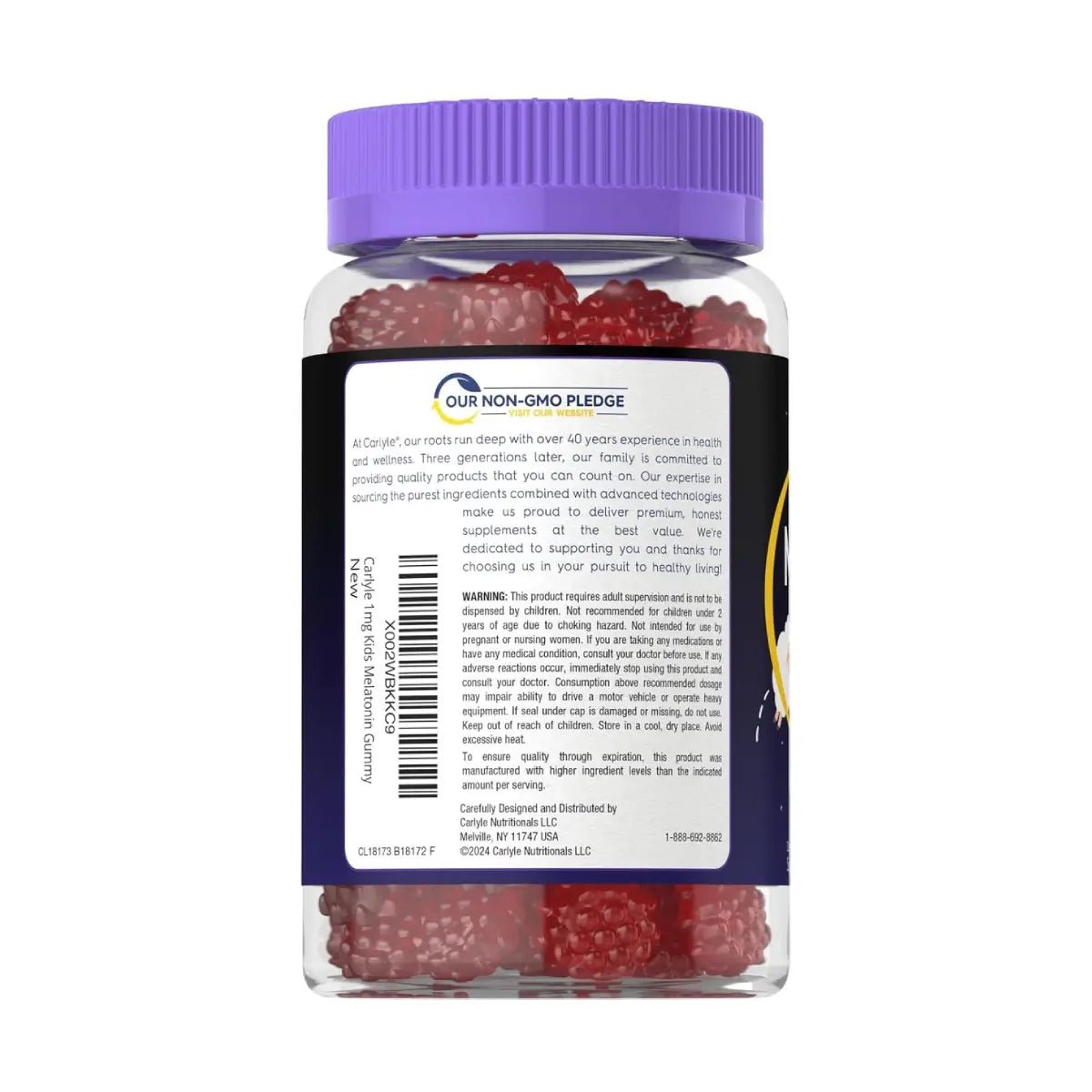 Carlyle Kid's Melatonina 1 Mg 70 Gomitas Sabor a Frutas - Hi Vitamins