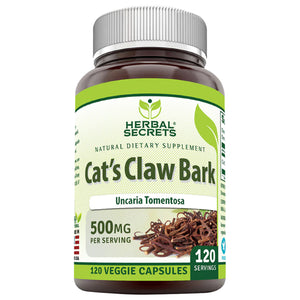 HERBAL SECRETS CAT'S CLAW BARK  120 CAPSULES