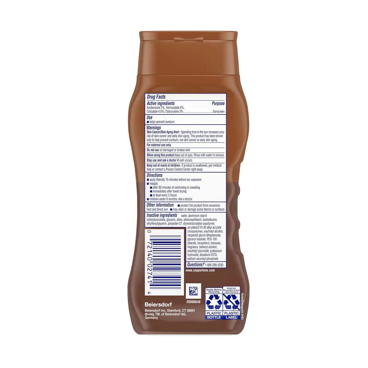 Coppertone Tanning Loción Bronceadora SPF 8 237 ml - Hi Vitamins