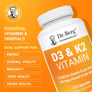 DR. BERG D3 & K2 VITAMIN 120 CAPSULES