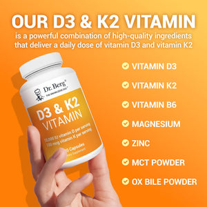 DR. BERG D3 & K2 VITAMIN 120 CAPSULES