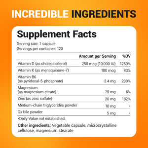 DR. BERG D3 & K2 VITAMIN 120 CAPSULES