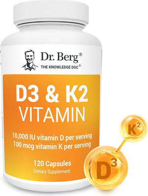 DR. BERG D3 & K2 VITAMIN 120 CAPSULES