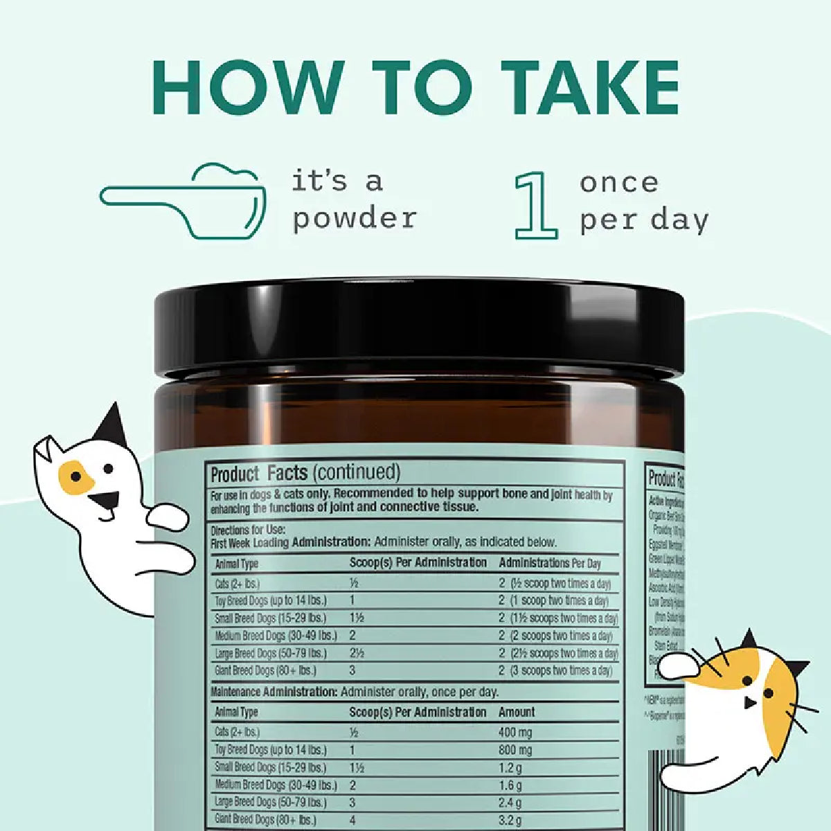 Dr. Mercola Bark & Whiskers Joint Support 48 g Suplemento en Polvo para Perros y Gatos Apoyo Movilidad y Salud Articular