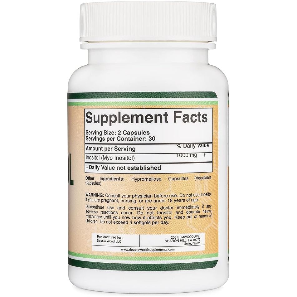 Double Wood Inositol 1000 Mg 60 Cápsulas - Hi Vitamins