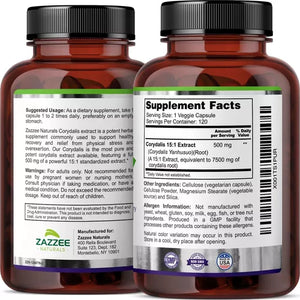 ZAZZEE NATURALS • CORYDALIS 7500 MG 120 CAPSULES