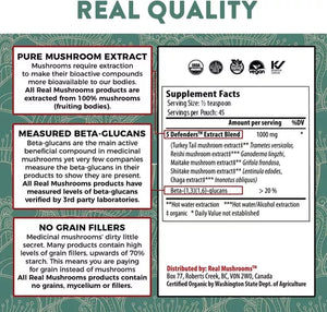 REAL MUSHROOMS™ 5 DEFENDERS IMMUNE STRENGTH 1.59OZ 45 SERVINGS