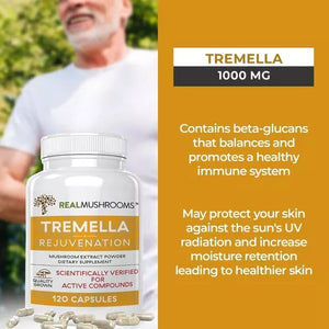 REAL MUSHROOMS™ TREMELLA REJUVENATION 500 MG 120 CAPSULES