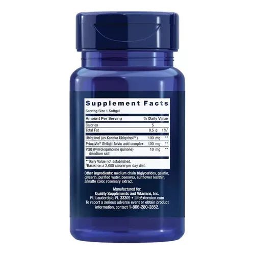 Life Extension Super Ubiquinol CoQ10 con PQQ 100mg 30 Softgels - Hi Vitamins