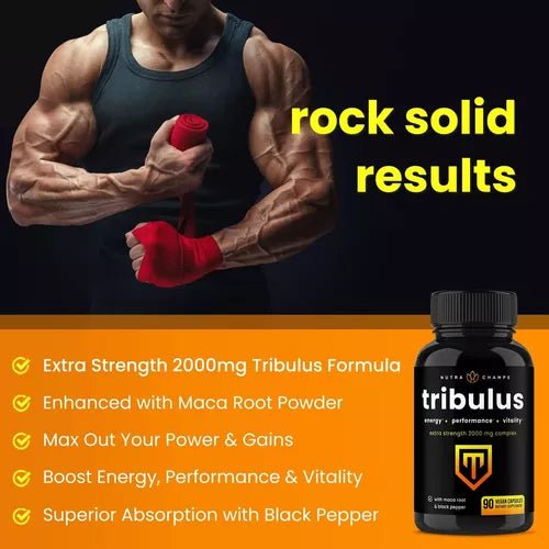 NUTRA CHAMPS TRIBULUS ENERGY COMPLEX 2000 MG 90 CÁPSULAS - Hi Vitamins