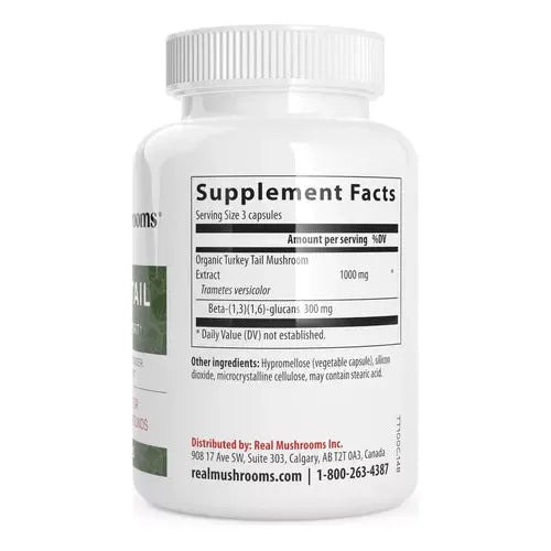 Real Mushrooms Turkey Tail 135 Cápsulas - Hi Vitamins