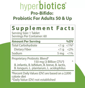 HYPERBIOTICS® PRO-BIFIDO® 60 PATENTED RELEASE TABLETS