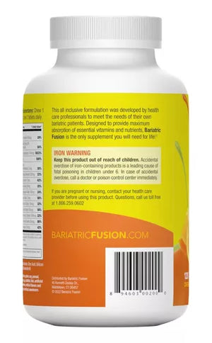 BARIATRIC FUSION® COMPLETE VITAMIN & MINERAL ORANGE CREAM 120 TABLETS