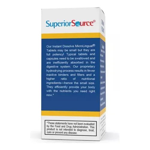 Superior Source® Picolinato de Cromo 200 Mcg 100 Microlingual Tabletas - Hi Vitamins